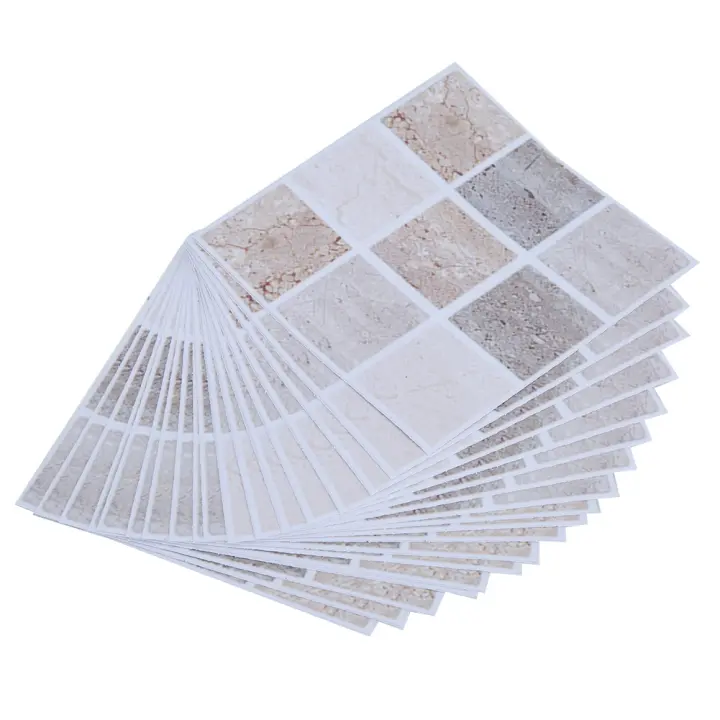Pegatinas de transferencia de azulejos de mosaico, 18 piezas, baño, cocina, hogar DIY (10cm * 10cm)(004) - 1