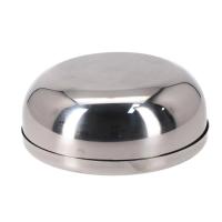 Cuenco de arroz cubierto de acero inoxidable, cuenco de calentamiento al vapor de una sola capa, vajilla para el hogar, Cocina, Restaurante coreano, 12x5cm, 1 unidad - details 0