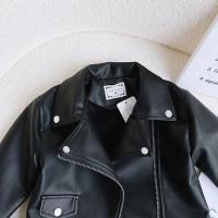 Chaqueta de Cuero PU para Niños Ropa de Exterior Elegante para Primavera Otoño - details 5