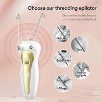 Removedor de cuerpo eléctrico para mujer, afeitadora de hilo de algodón para piernas y brazos, maquinilla de afeitar, depiladora de pelo recargable para cuello de belleza - details 8