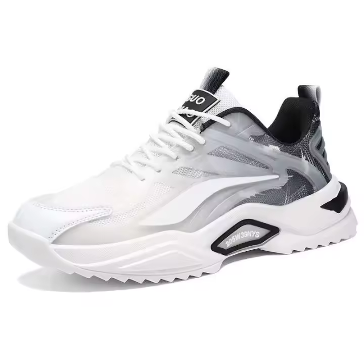 Primavera 2025 Zapatillas deportivas de moda informales para caminar lento, zapatos de papá de malla transpirable, versátiles - 1
