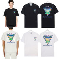 Camiseta Deportiva de Algodón Puro para Hombres Cuello Redondo, Estampado de Logotipo Delantero, Estilo Casual para el Verano - details 18