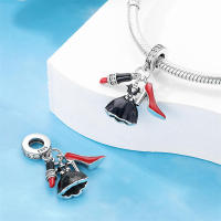 Dijes de plata de ley 100% para mujer, joyería fina DIY, regalo con cuentas de circón y Material metálico de piedra Natural - details 27