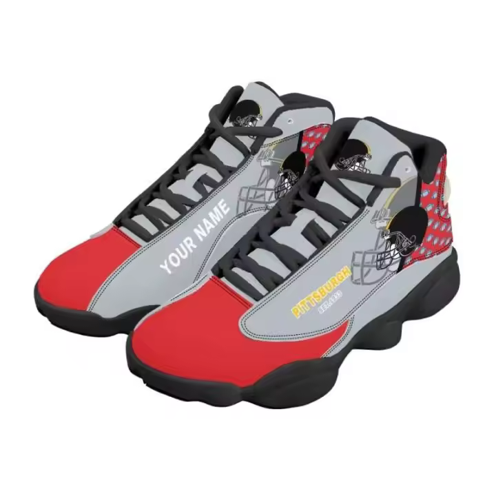 Botas de baloncesto con estampado de lúpulo de fútbol americano de caña alta para hombre, calzado deportivo para hombre - 1