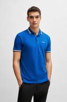 Polo de Algodón Corto BOSS Moda para Hombres en Negro - details 8