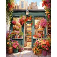 Pintura al óleo Ruopoty en lienzo con marco de paisaje de flores pintura acrílica colorida por número decisión de adultos para decoración del hogar estilo moderno material de lienzo tema abstracto tamaño  40x50cm - details 0