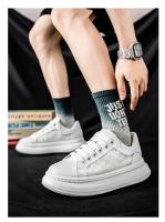 Zapatos zapatos de hombre 2025 verano nueva marca de moda transpirable zapatos deportivos suela gruesa aumentando casual pequeño blanco zapatos de junta - details 10
