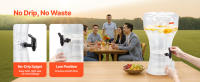 SucceBuy Dispensador de bebidas de plástico de 13 litros con espiga para fiestas y eventos - details 1