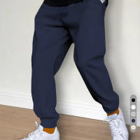 Pantalones Casuales Para Hombre Con Forro De Fleece Para Otoño E Invierno Pantalones De Correr Jogger Deportivos Para Gym Estilo Casual Color Sólido Trousers De Ejercicio De Largo - details 1