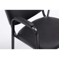 Silla Confidente Ken Pro En Cuero Sintético I Silla De Conferencia con Base De Metal Negro I Silla De Oficina Sin Ruedas I Color:, Color:Negro - details 5