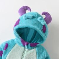 Peleles gruesos de lana para bebé, mono con capucha de cuerno de Animal de dibujos animados, ropa de abrigo cálida para niño, monos infantiles, ropa - details 2