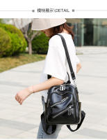 Nueva mochila de cuero suave para mujer, estilo lindo y moderno, adecuada para ir de compras y viajar, bolso versátil de Color sólido - details 9