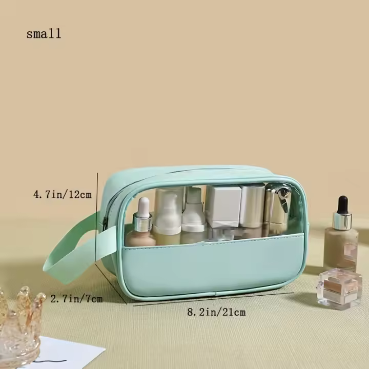 Bolsa de almacenamiento de cosméticos simple, organizador de maquillaje portátil ligero, bolsa impermeable - 1