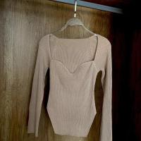 Suéter de Manga Larga con Cuello Cuadrado para Mujer Jersey de Punto para Primavera y Otoño - details 16