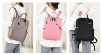 Mochila De trabajo simple para mujer, bolso de mano para ordenador portátil, mochila de hombro ligera informal, mochila de viaje de gran capacidad con cinturón de equipaje - details 14