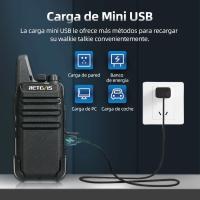 Mini Walkie Talkie PMR 446 PTT, 4 piezas, para caza, cafetería, RETEVIS, RT622 - details 4