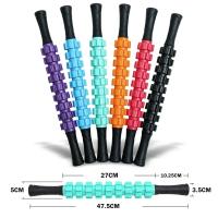 1PCS 9-Wheel Full Body Muscle Massager Roller Stick Acupressure Trigger Point Recovery Tool Deep Relax Gear Massage Stick - details 1