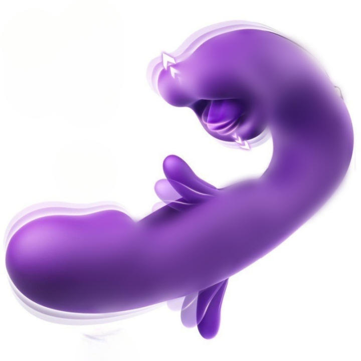 Licking and sucking 3-in-1 female masturbator, adult sexual product