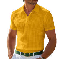 Polo de verano 2025, camisa con botones, camiseta waffle para hombre, polo deportivo. - details 1