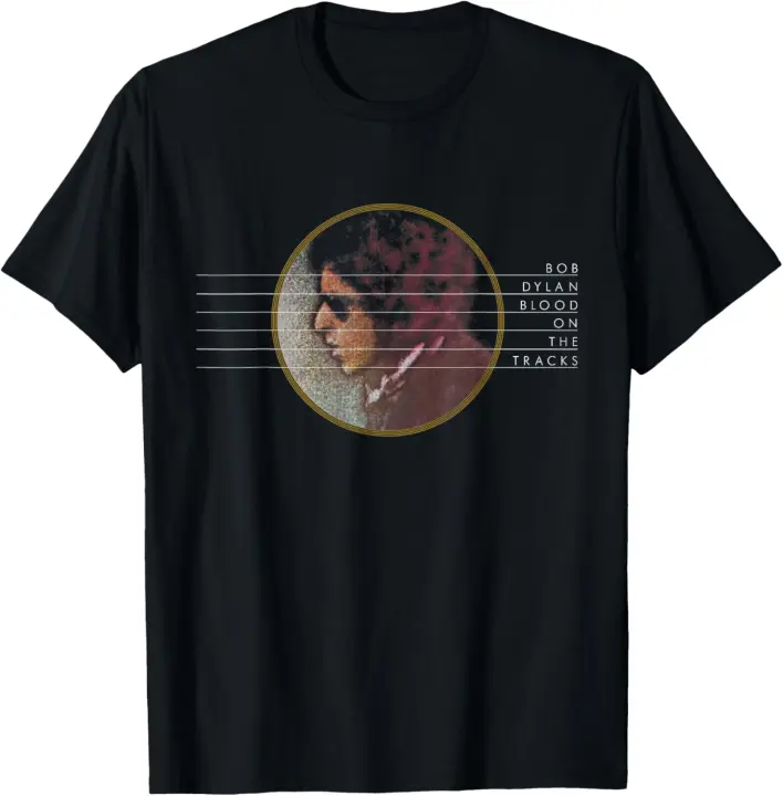 Camiseta negra de algodón con cuello redondo, Top ajustado de moda, Bob Golden On The Tracks - 1