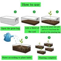 Contenedor de plantación rectangular transpirable, bolsas de cultivo de 40/50/60cm, cama de jardín de tela alta ETA para plantas, flores y - details 15