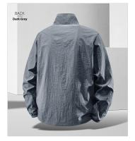 Chaqueta de hombre a prueba de sol para verano; ligero, transpirable y anti-ultravioleta para uso en exteriores; tela de seda de pesca. - details 11