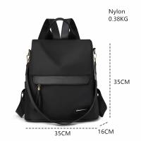Mochila informal de nailon resistente al agua para mujer, bolsos de hombro de viaje de gran capacidad, mochila antirrobo de marca a la moda para mujer - details 0