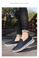 Zapatos de malla tejida con mosca transpirables para hombres, zapatos de tela de suela gruesa de un pedal - details 5