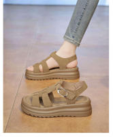 Zapatos de mujer talla gruesa suela suave cómoda playa para mujer verano al aire libre nuevas sandalias - details 13