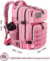 Mochila Táctica de Gran Capacidad de 45 L Ideal Para Senderismo Camping Deportes al Aire Libre Montañismo Impermeable - details 0