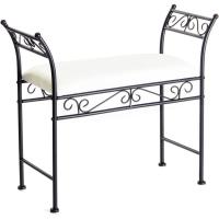 Banqueta pie de Cama de Metal Blanca de 64x68x30 cm - details 18