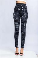 Body de mezclilla estampado para mujer, leggings elásticos, cintura alta, levantamiento de cadera, pantalones Kasur, entrenamiento, correr, gimnasio - details 8