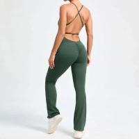 Mono deportivo de yoga sin costuras para mujer, color melocotón, glúteos ajustados, tirantes ajustables, belleza de espalda, gimnasio - details 10