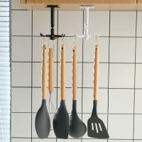 Gancho de puerta autoadhesivo de seis garras montado en la pared giratorio de 360 grados colgador de ropa toallero organizador de cocina - details 4