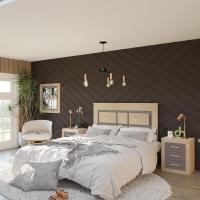Cabezal para Cama de Matrimonio, Color Andersen Pino y Gris, Medidas: 160 cm (Ancho) x 119,3 cm (Alto) x 3,8 cm (Fondo) - details 23