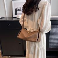 Bolso cruzado con patrón de lichi de gran capacidad, bolso de almohada, bolso de bola de masa de PU de Color sólido, bolso de compras de estilo coreano, bolso de hombro - details 10