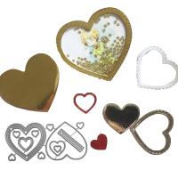 Llavero troquelado con forma de corazón, plantilla de corte de Metal, coctelera, troqueles artesanales, plantilla para álbum de recortes, tarjeta de papel, cuchillo perforador - details 1
