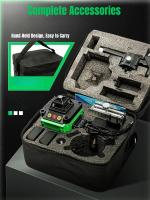 Nivel láser verde profesional de 16 líneas 4D autonivelante 360 °   Línea cruzada horizontal y vertical: haz ultrabrillante con ±0,2 °   Precisión, IP54 resistente al agua para construcción, renovación y bricolaje, 360 °   Diseño completo para pared/suelo - details 5