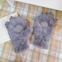 Guantes de Mano de Oso de Patas Calientes Mitones de Peluche para Actividades al Aire Libre y Viajes - details 7