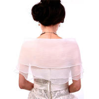 Chal de boda transparente, bufandas cómodas de llevar con buen efecto drapeado, adecuado para vestido de fiesta Formal - details 5