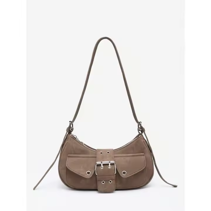 Señoras retro locomotora páramo viento multibolsa decoración de boca aceite artificial cera explosión de cuero - 1