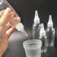 Transparente reutilizable con tapa a prueba de niños con tapa superior giratoria, botellas recargables, botellas cuentagotas vacías, dispensador de líquido, botellas exprimibles - details 8