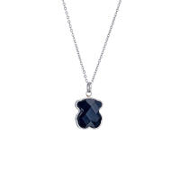 Collar con colgante de piedras preciosas chapadas en oro de plata de ley S925/18 quilates para mujer, colgante de la suerte con piedras preciosas, regalos de joyería delicados - details 1
