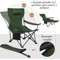 Juego de 2 Sillas de Camping Sillas Plegables, Silla de Acampada Portátil, Ligera para Picnic, Playa, Jardín, Pesca, con Portavasos, Gris - details 28