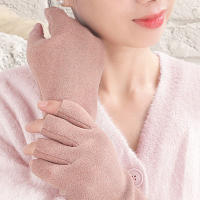 Guantes de medio dedo para montar en invierno, guante térmico para clima frío, regalo para esposa, novia, madre - details 4
