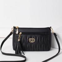 Bolso cruzado de cuero PU para mujer, bolsa de hombro con cremallera de gran capacidad, con hilo de bordar, a la moda, novedad - details 13