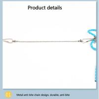 Collar Suave Ajustable para Mascotas Conjunto de Correa con Campana para Ratones, Hamsteras, Ferretas, Rátamos Cuerda Antimordedor para Cerditos - details 4