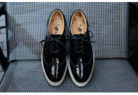 Zapatos informales de cuero genuino para mujer, zapatillas con cierre de cordones, zapatos planos Derby, Retro Brock, Oxfords - details 12