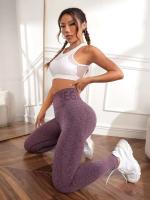 Body deportivo liso sin costuras de verano para mujer de cintura alta, pantalones de yoga Fiess con letras que levantan la cadera, monos de entrenamiento - details 23