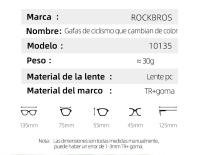 ROCKBROS-gafas fotocromáticas para ciclismo, protección UV400, ultraligeras, deportivas, equipo seguro - details 1